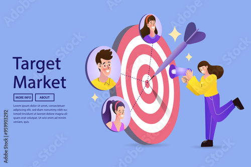 Group of people try to reach goals and aim high. Business teamwork winner concept. celebrate team victories Concept of success and achievement. Vector flat cartoon design graphi