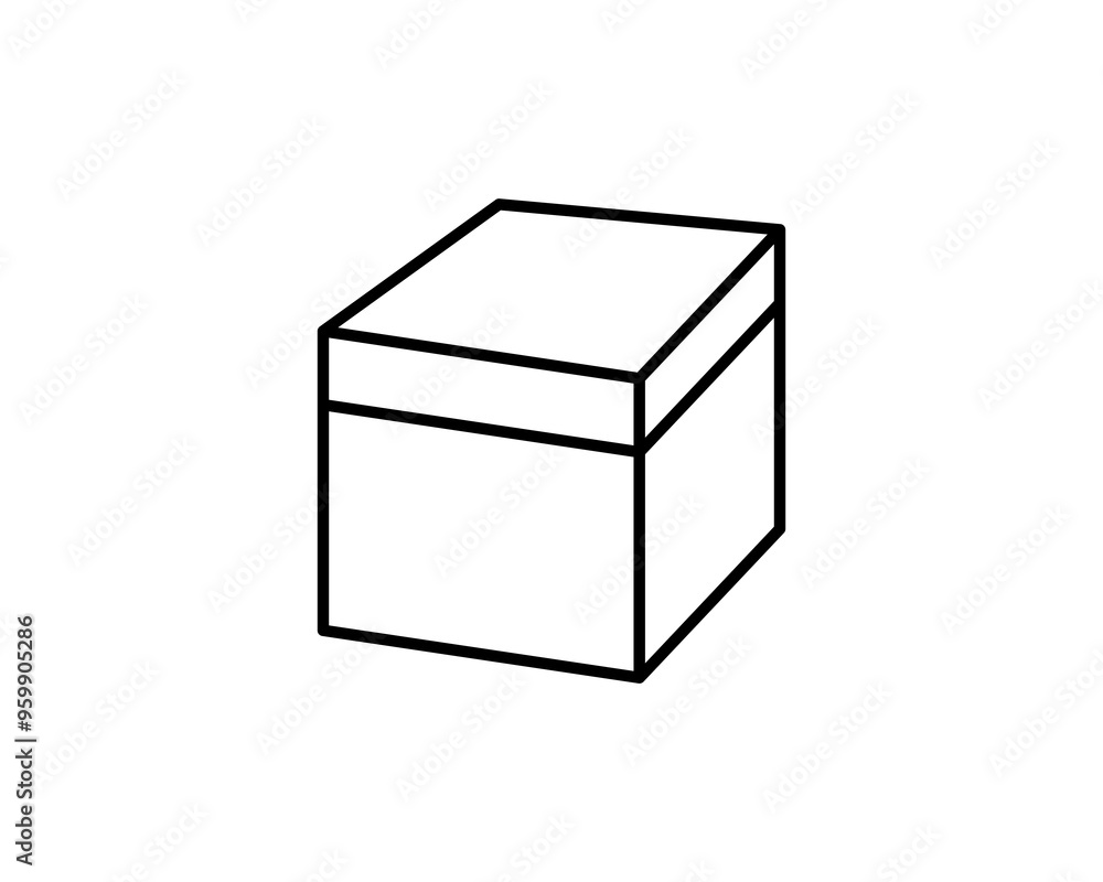 Delivery packaging vector icon. Cargo cardboard box icons. Carton package sign from line geometric shapes. Delivery packaging vector icon. Cargo cardboard box icons. Carton package sign from line geometric shapes.