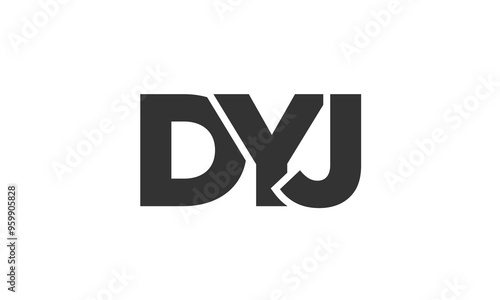 Free Download DYJ logo design template with strong and modern bold text. Initial based vector logotype featuring simple and minimal typography. Trendy company identity. - GFXLoad