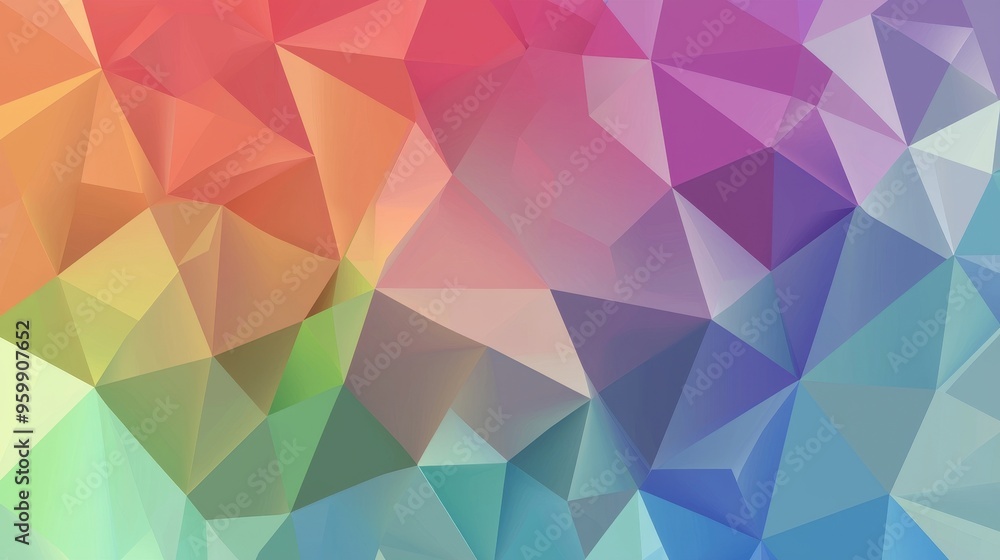 Abstract irregular polygon background - triangle low poly pattern - multicolor rainbow theory - yellow, pink, magenta, purple, blue, green, orange Abstract irregular polygon background - triangle low poly pattern - multicolor rainbow theory - yellow, pink, magenta, purple, blue, green, orange
