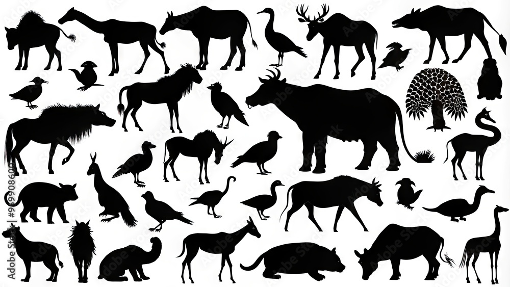 Animal+silhouette+set Animal+silhouette+set