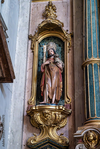 Interior of the San Sebastiao Catholic Church in Setubal, Portugal