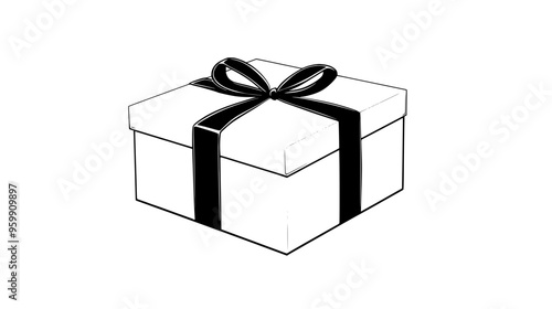 Closed subscription box with clean edges, positioned centrally on a simple, unmarked background