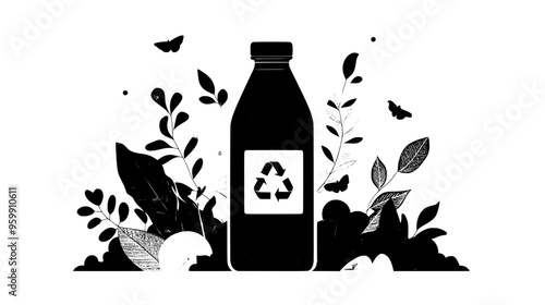 Water bottle labeled with carbon-neutral production certification