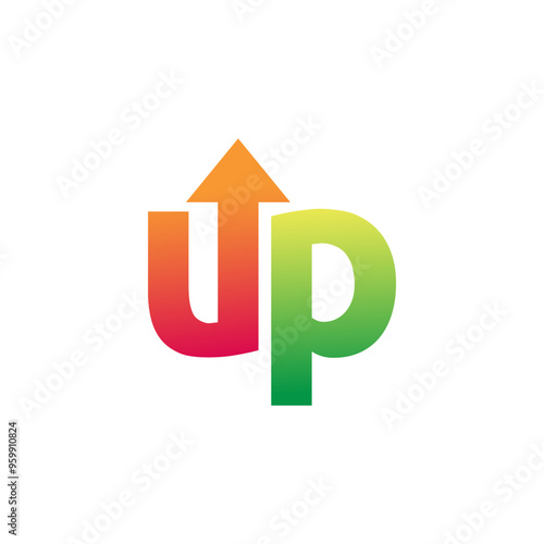 Abstract up logo business logo design template with arrow symbol.