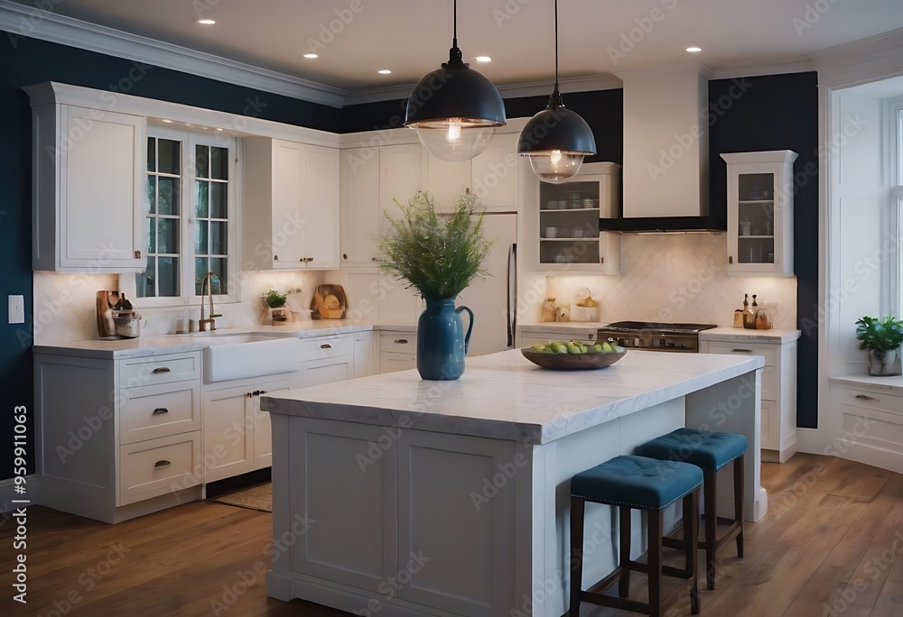 Modern kitchen with new construction home with island, Brand new modern kitchen. Modern kitchen with new construction home with island, Brand new modern kitchen.