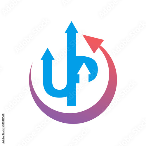 Free Download Abstract up logo business logo design template with arrow symbol. - GFXLoad