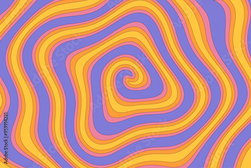 Retro Groovy Psychedelic Background