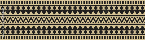Ethnic border ornament. Geometric ethnic oriental seamless pattern. Stripe vector illustration. Native American Mexican African Indian tribal style. Design border, textile, fabric, clothing, carpet.