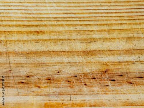 Quadro su tela Textura de tabla de madera de pino con marcas de uso