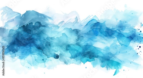 abstract blue watercolor background