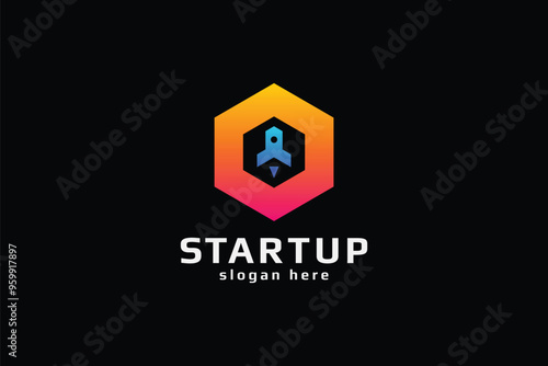 Startup Launch Cube Logo
