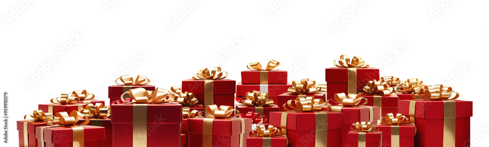 Obraz premium christmas gift boxes 3d design, isolated