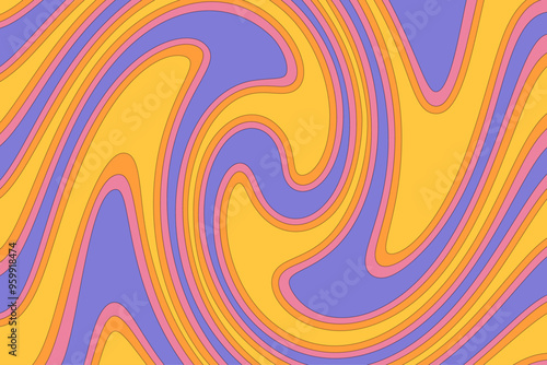 Retro Groovy Psychedelic Background