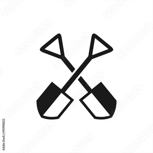 shovel vector logo design,logo,graphic,silhouette,farming tool logo design,green,isolated ,farming,growth ,plant