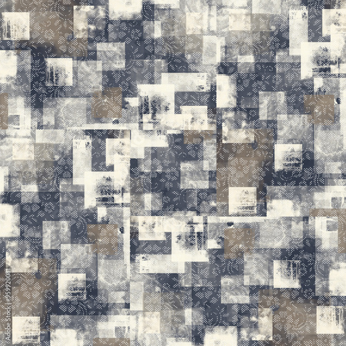 Intricate Abstract Geometric and floral Pattern for Textile Fabric Prints and Home Decor Designs