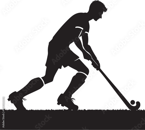 field hockey player vector design clipart flat style artwork photo