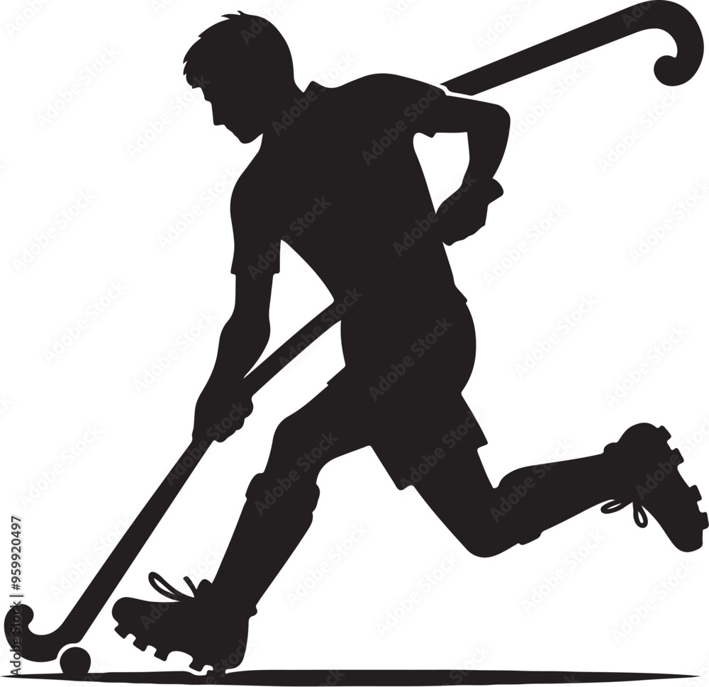 field hockey player vector design clipart flat style artwork field hockey player vector design clipart flat style artwork