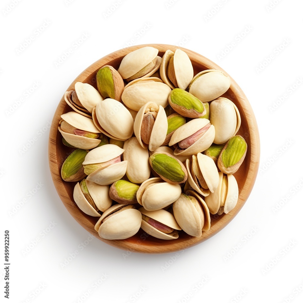 Pistachio top view isolated on a white background Pistachio top view isolated on a white background