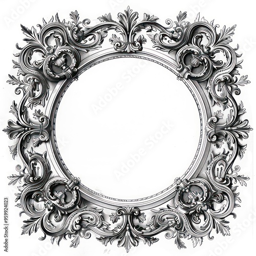 frame with christian ornaments on a white background