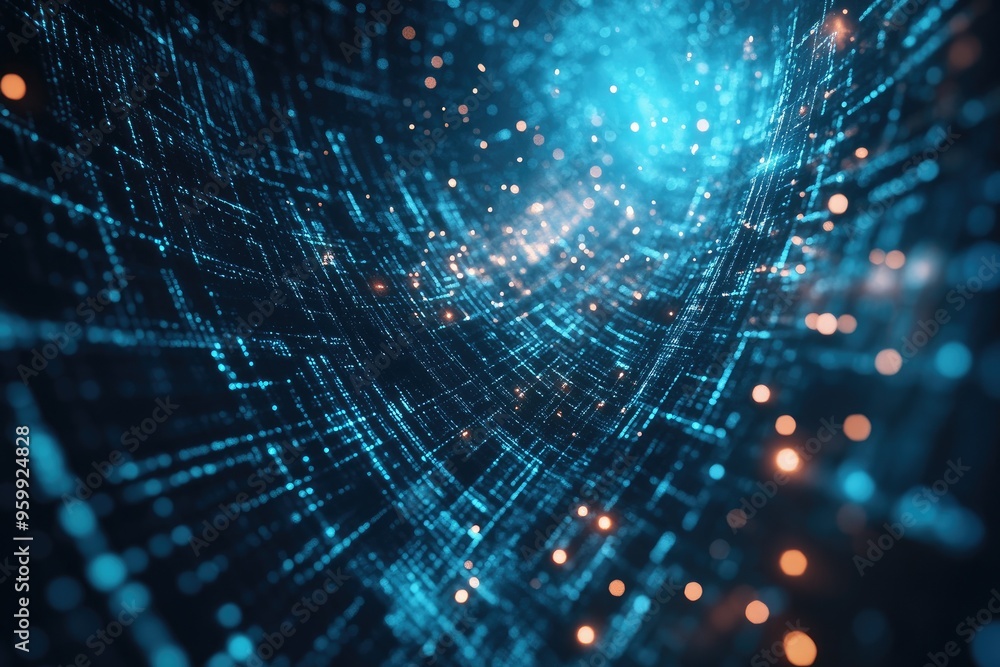 Vibrant abstract technology background with glowing dots and lines, creating a futuristic network of connections and data flow. Vibrant abstract technology background with glowing dots and lines, creating a futuristic network of connections and data flow.