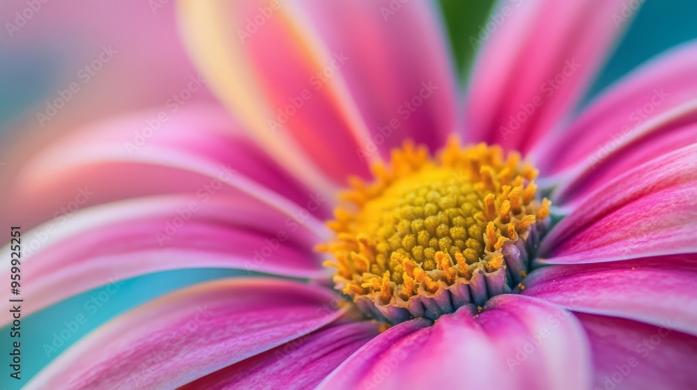 A vibrant pink flower with delicate petals and a bright yellow center, showcasing stunning details and vivid colors. A vibrant pink flower with delicate petals and a bright yellow center, showcasing stunning details and vivid colors.