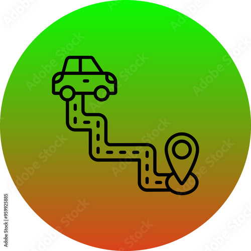 Driving Route Icon