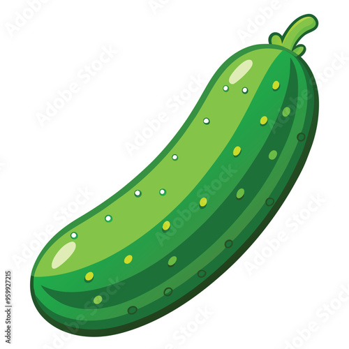 Cucumber vector illustration isolated in white background