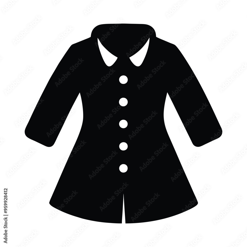 Coat Silhouette vector illustration style design