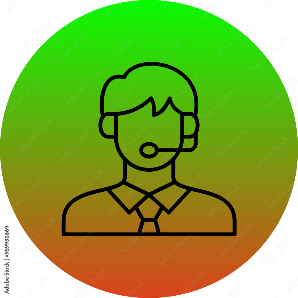 Customer Service Agent Icon Customer Service Agent Icon