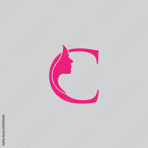 C beauty logo design 