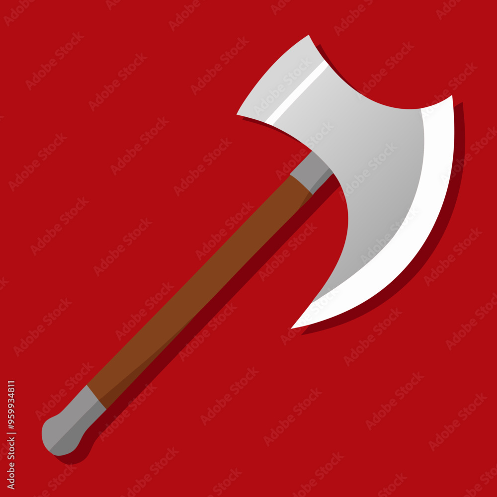 steel axe vector illustration medieval weapon steel axe vector illustration medieval weapon