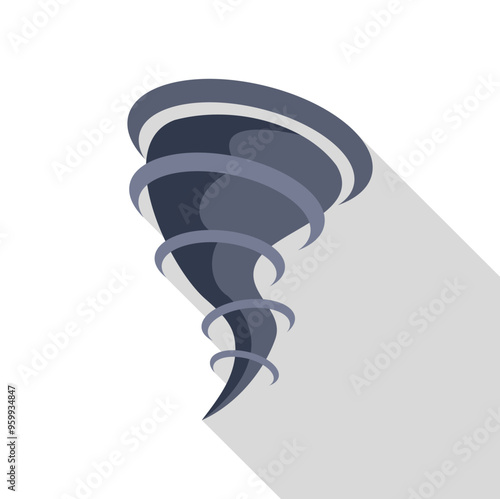 Powerful tornado is rotating, representing the destructive force of a whirlwind