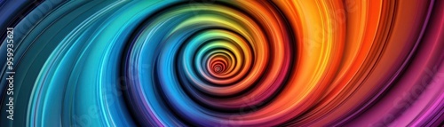 Vortex of vibrant colors, abstract whirlwind spiral, energetic background design