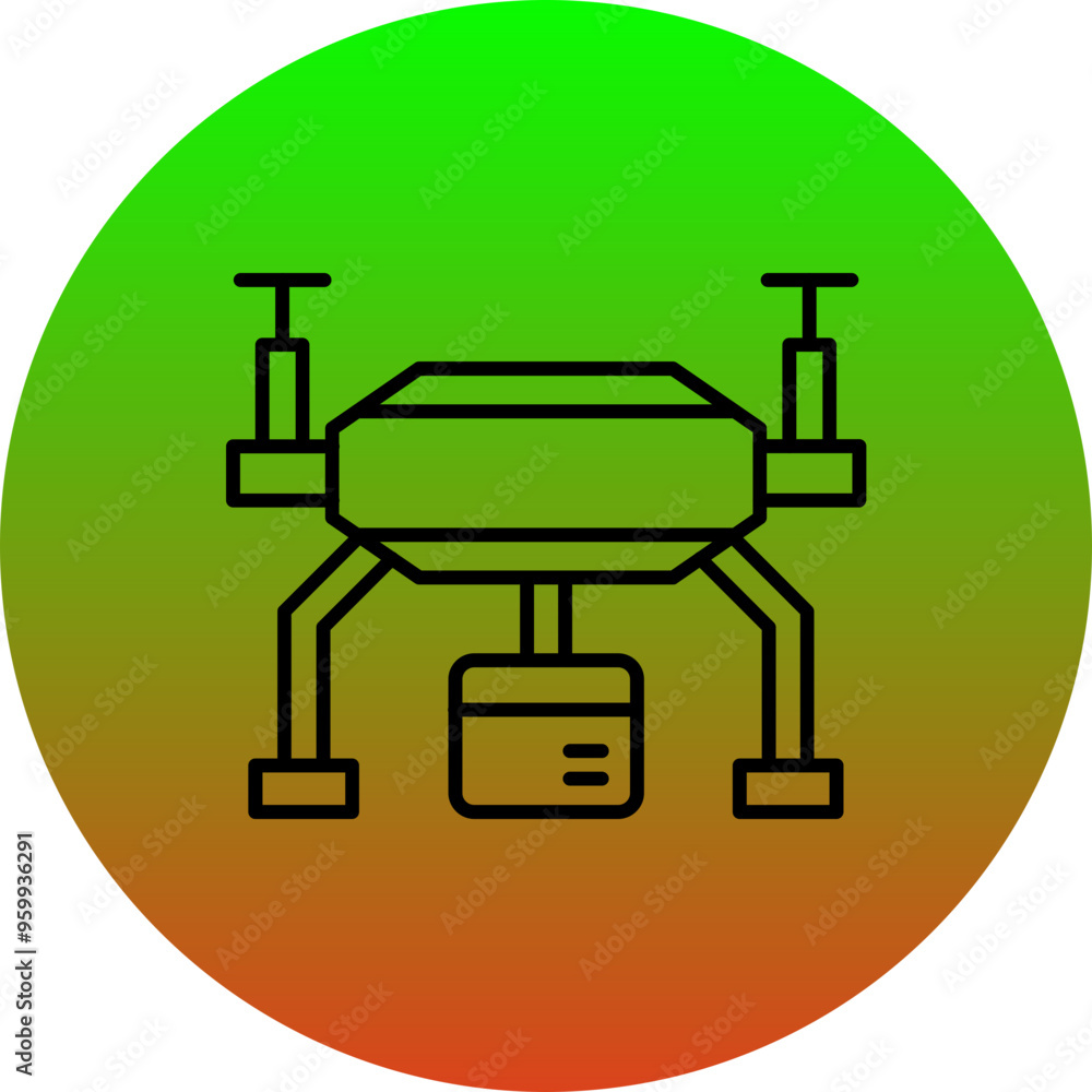 Drone Delivery Icon Drone Delivery Icon