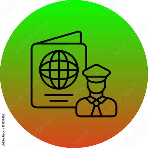 Passport control Icon