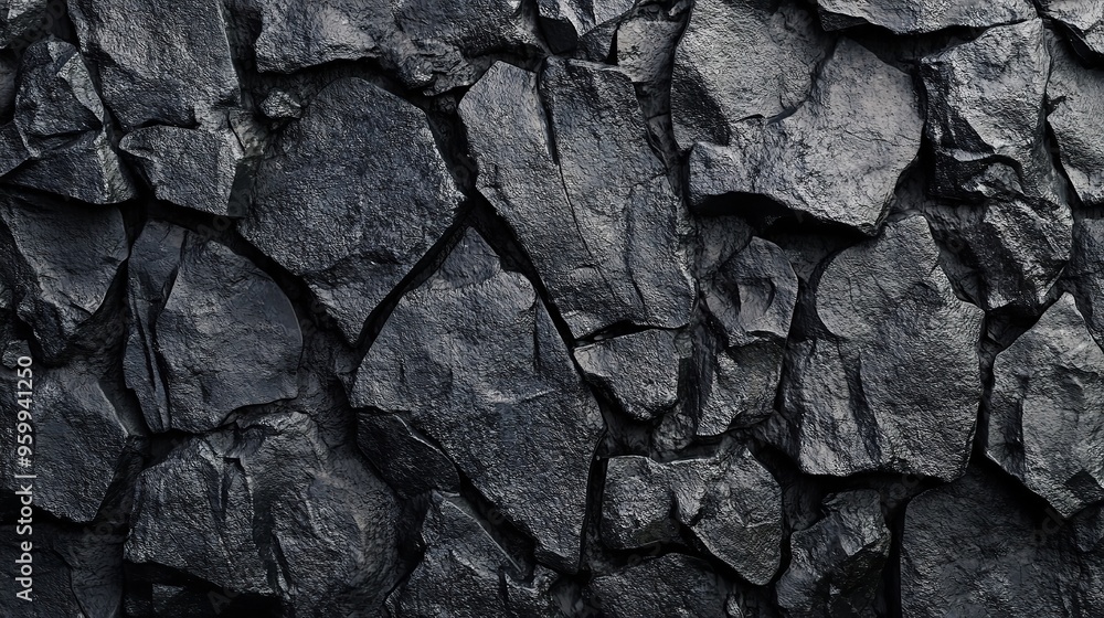Dark irregular slate stones with rough texture Dark irregular slate stones with rough texture