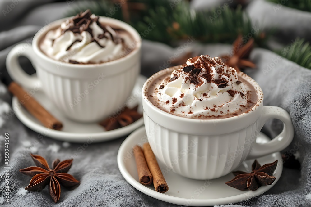A cupcake adorned with a small sparkler and holly berries, creating an enchanting New Year atmosphere A cupcake adorned with a small sparkler and holly berries, creating an enchanting New Year atmosphere