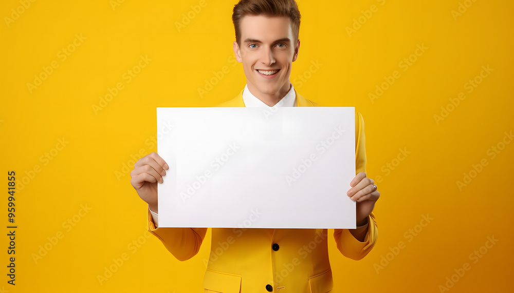 Businessman with sheet of paper Businessman with sheet of paper
