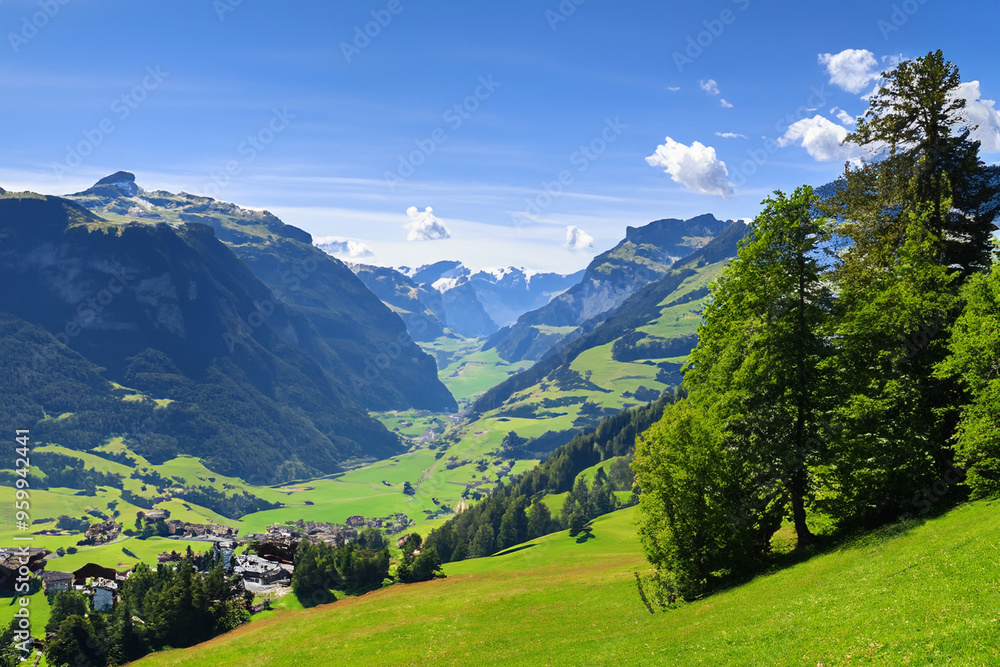 Fototapeta premium Alps Landscape Background