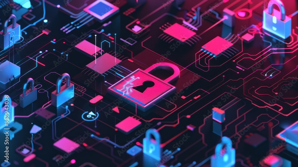 Cyber Security Concept Illustration Cyber Security Concept Illustration