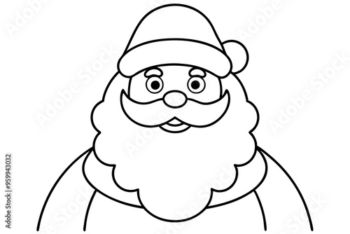 Santa claus line art 