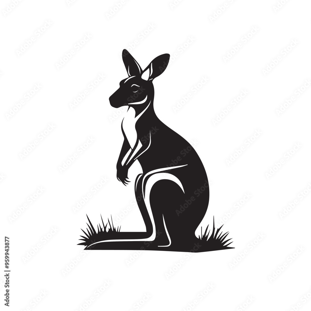Kangaroo in cartoon, doodle style . Image for t-shirt, web, mobile apps and ui. Isolated 2d vector illustration in logo, icon, sketch style, Eps 10, black and white. AI Generative Kangaroo in cartoon, doodle style . Image for t-shirt, web, mobile apps and ui. Isolated 2d vector illustration in logo, icon, sketch style, Eps 10, black and white. AI Generative