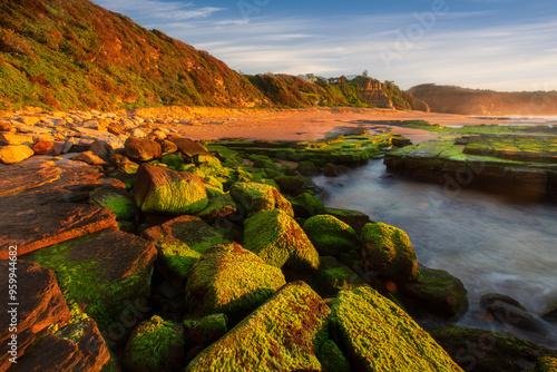 Beautiful scenery of Turimetta coastline in East Australia photo