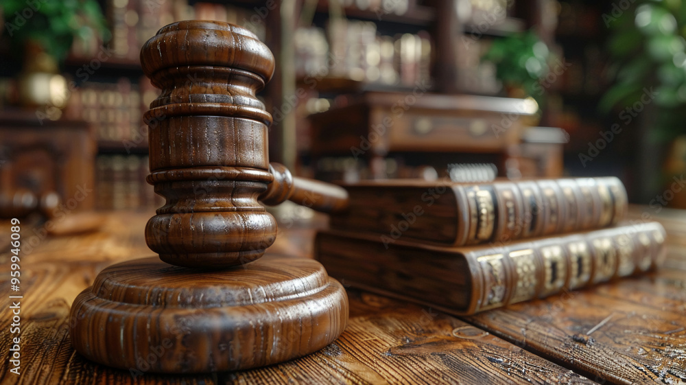Judge's gavel on the table close-up
symbolizing the concept of law and justice Judge's gavel on the table close-up
symbolizing the concept of law and justice