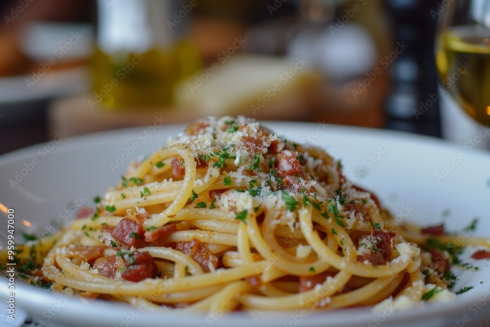 Spaghetti alla amatriciana pancetta bacon tomato Spaghetti alla amatriciana pancetta bacon tomato