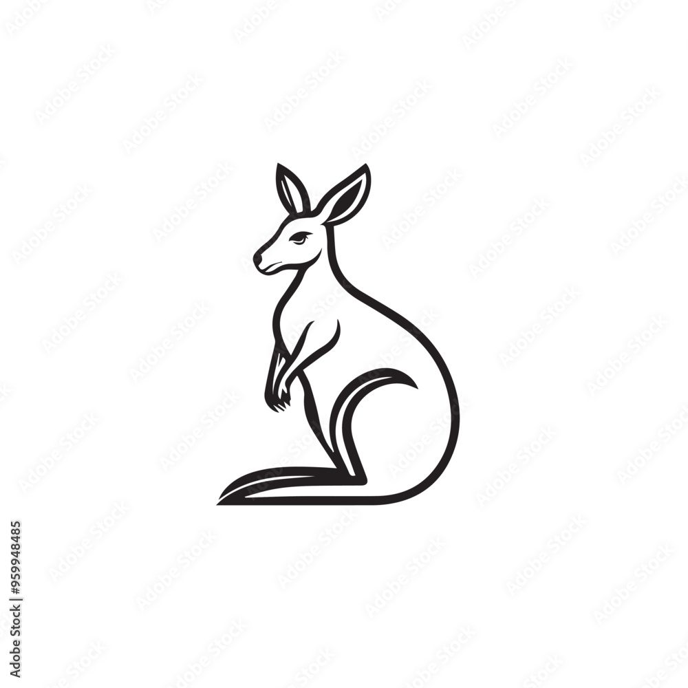 Kangaroo in cartoon, doodle style . Image for t-shirt, web, mobile apps and ui. Isolated 2d vector illustration in logo, icon, sketch style, Eps 10, black and white. AI Generative Kangaroo in cartoon, doodle style . Image for t-shirt, web, mobile apps and ui. Isolated 2d vector illustration in logo, icon, sketch style, Eps 10, black and white. AI Generative