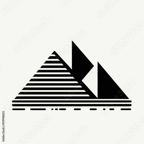 Flat vector silhouettes of famous places and monuments in the world
