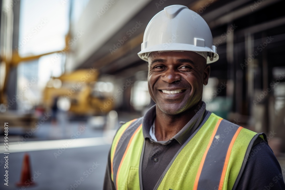 Portrait of a smiling middle aged businessman on construction site Portrait of a smiling middle aged businessman on construction site