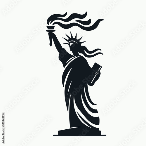 Flat vector silhouettes of famous places and monuments in the world
